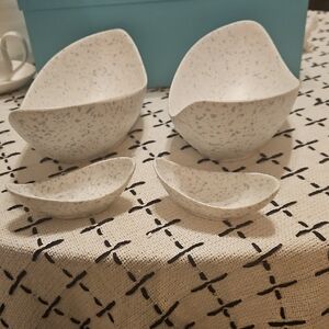 Set of 4 Speckled Ceramic Bowls